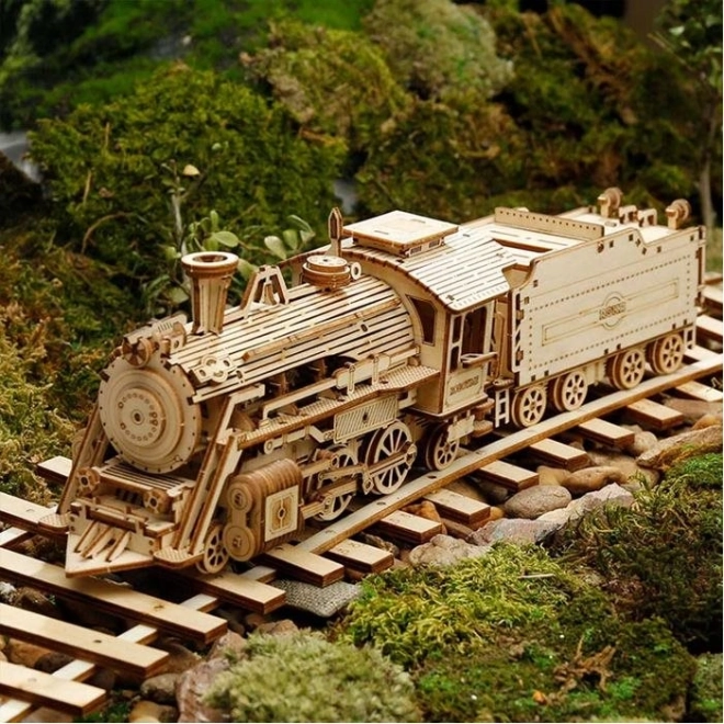 Lokomotywa - Ekspres Parowy - 3D drewniane puzzle