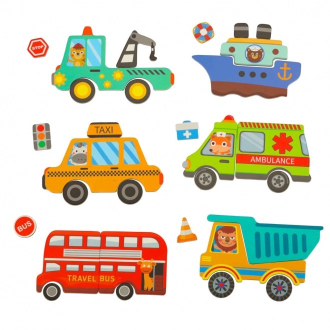 Magnetyczna układanka - środki transportu