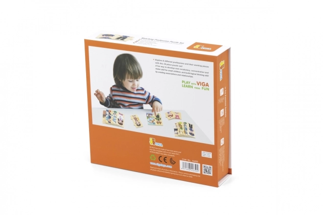 Drewniane puzzle odpowiadające zawodom