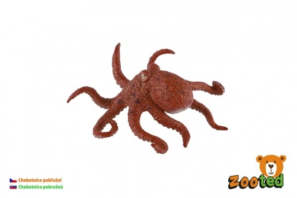 Ośmiornica przybrzeżna zooted plastik 8 cm w woreczku