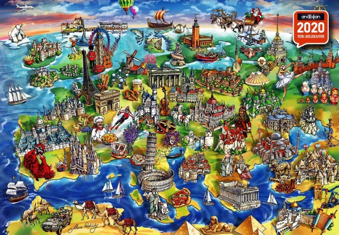 ANATOLIAN puzzle Europejski świat 1500 elementów