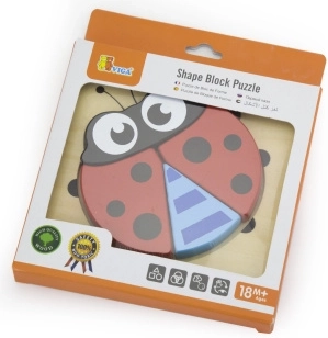 Drewniane mini puzzle biedronka VIGA