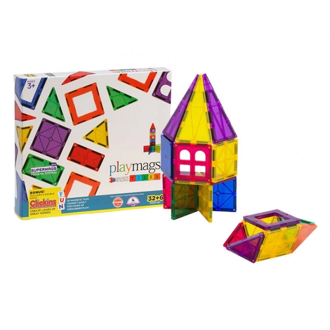 Magnetyczne klocki Playmags 165 zestaw 32 szt.