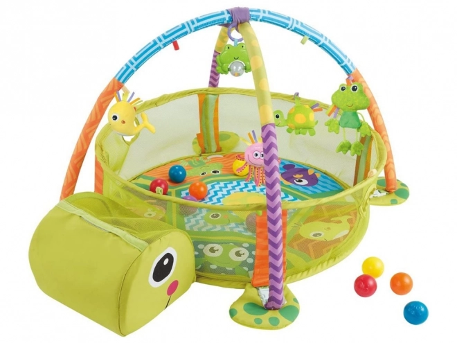 Edukacyjna mata Turtle Playpen Balls dla dziecka