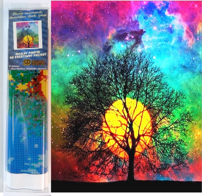 Zestaw do malowania diamentowego NORIMPEX kolorowy zachód słońca 30 × 40 cm