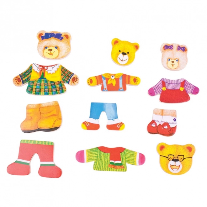 Bigjigs Toys Ubieranka puzzle Rodzina Niedźwiedzi