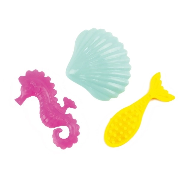 Lalka syrena 2 sztuki 10 cm plastik z akcesoriami na karcie