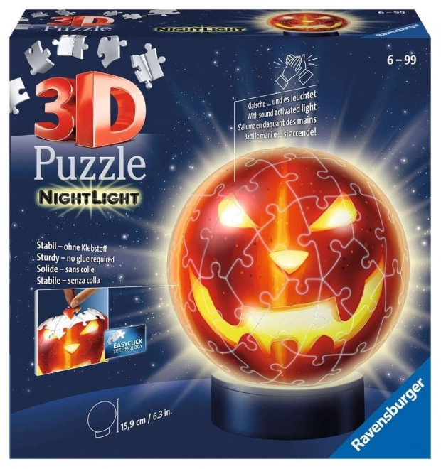 Ravensburger 3D świecąca dyniowa głowa 74 elementy