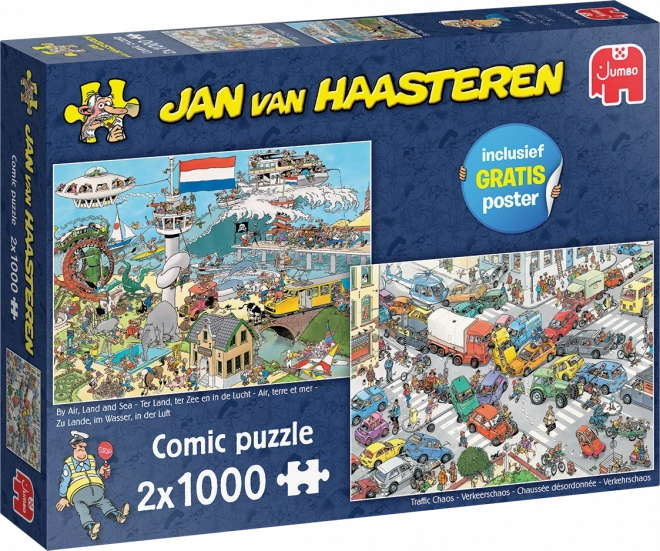 JUMBO Puzzle JvH Chaos w Przewozach i Samolotem oraz Statkiem 2x1000 elementów