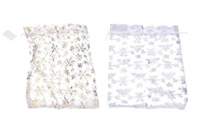 Torebka ORGANZA Płatki 25x35 cm Święta