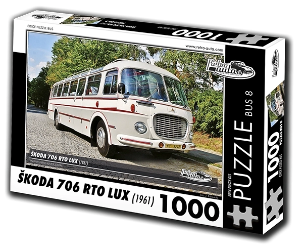 Puzzle Retro-auta Škoda 706 RTO LUX – autobus 1961, 1000 elementów