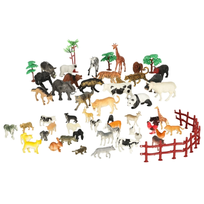 Zoo zwierzęce figurki - 51 sztuk