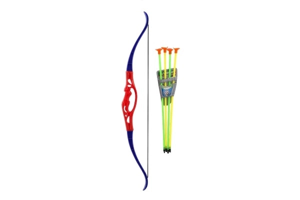 Łuk+4 strzały z przyssawkami plastik 57cm na karcie