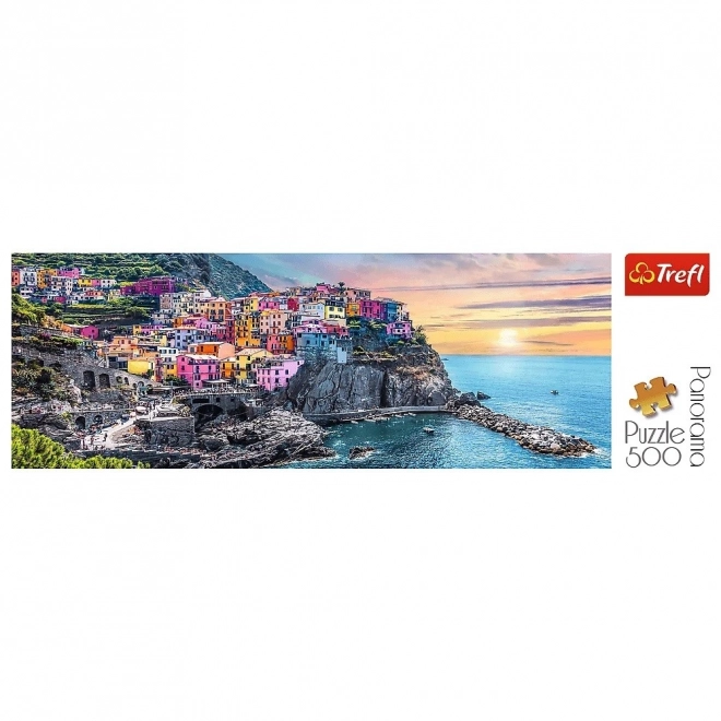 Panoramiczna układanka 500 elementów Vernazza o zachodzie słońca, Włochy