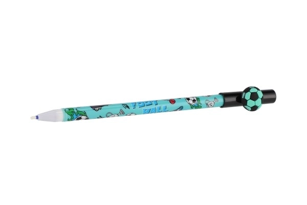Gumowe pióro/piłka gumowa do piłki nożnej 16 cm plast 6 kolorów 36 sztuk w pudełku