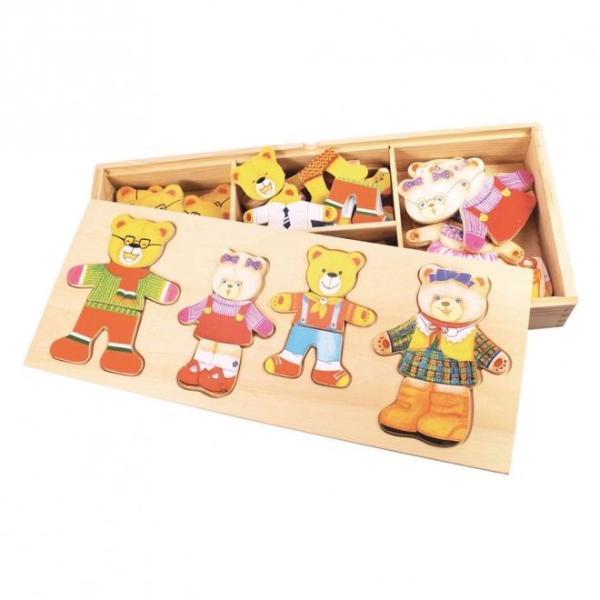 Bigjigs Toys Ubieranka puzzle Rodzina Niedźwiedzi