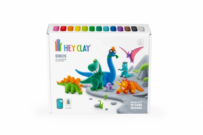 Zestaw modeliny Hey Clay Dinozaury