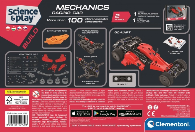 CLEMENTONI Science&Play Mechaniczna Laboratorium Formuła 1, 2w1