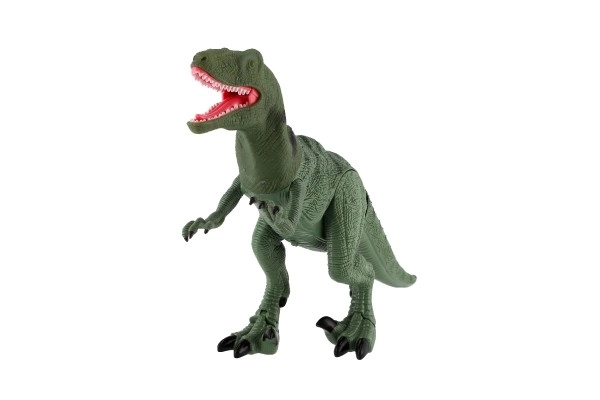 Dinozaur chodzący IC velociraptor plastik 50cm na baterie z dźwiękiem i światłem w pudełku 53x32,5x12cm