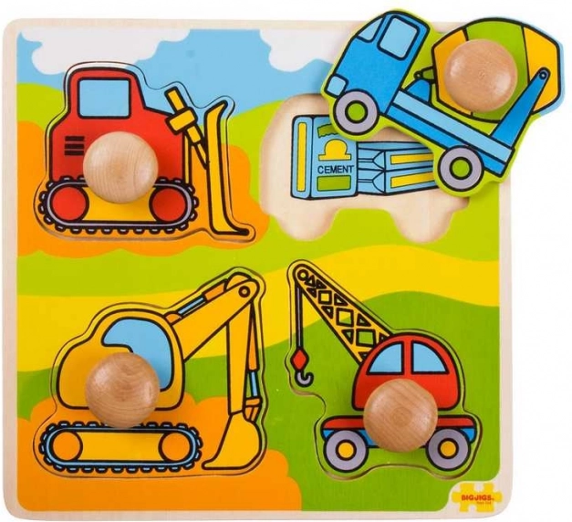 Duże układanki wkładane Maszyny budowlane Bigjigs Toys