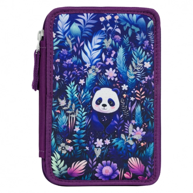 BAAGL Szkolny piórnik trzykomorowy Jungle Panda