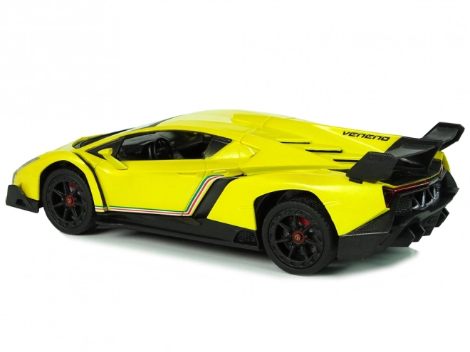 Zdalnie sterowany Lamborghini Veneno Żółty 2.4G zdalne sterowanie kierownicą Świetlne dźwięki