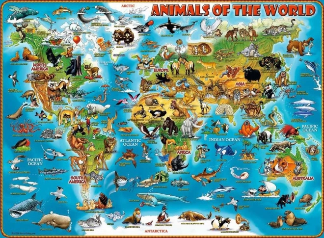 RAVENSBURGER Puzzle Zwierzęta świata XXL 300 elementów