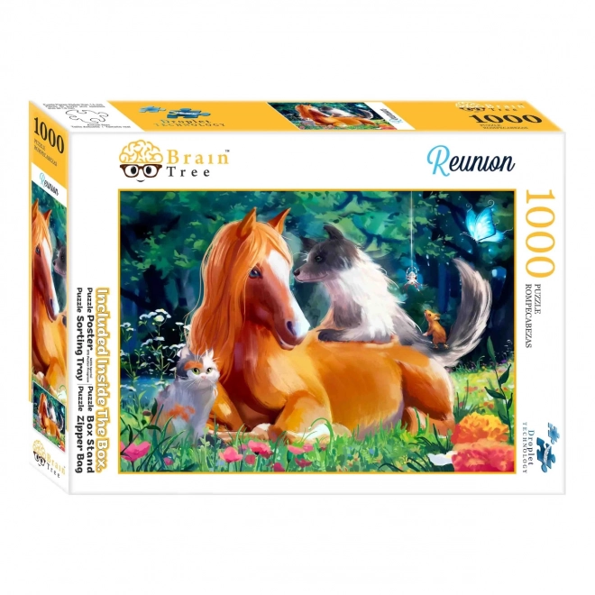 Puzzle Brain Tree Spotkanie zwierząt 1000 części