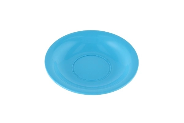 Zestaw naczyń plastikowych kolorowych 12 sztuk w siatce 12m+