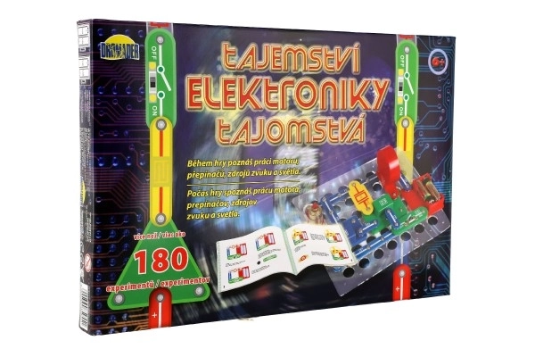 Tajemnice elektroniki 180 eksperymentów na baterie w pudełku 42x28,5x4 cm od 6 lat