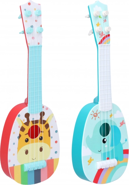 Gitara dziecięca z motywem afrykańskich zwierząt