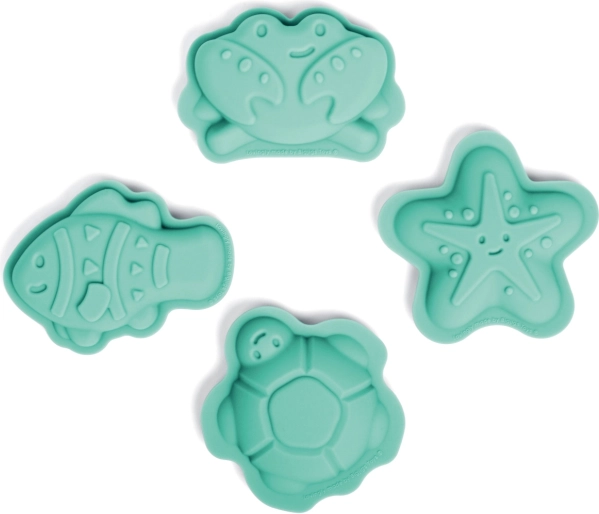 Silikonowe foremki do piasku Bigjigs Toys w kształcie zwierzątek