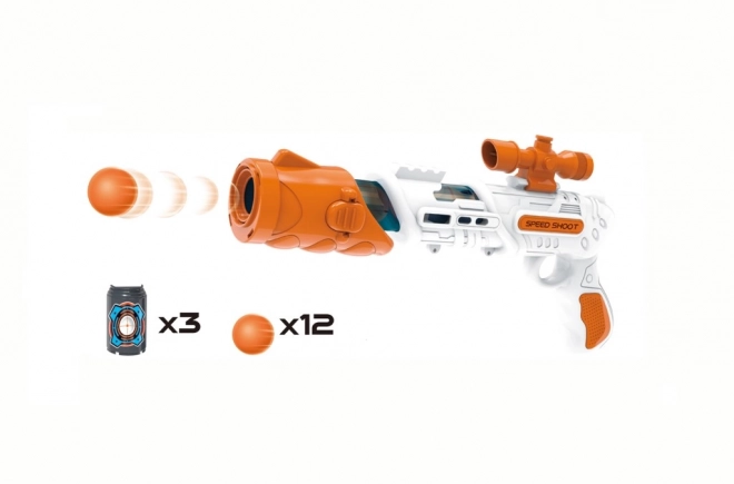 Pistolet na piankowe kulki 34 cm