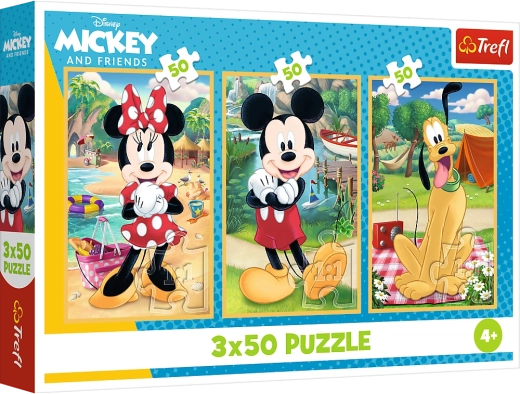Puzzle 3x50 DISNEY – Myszki na wakacjach