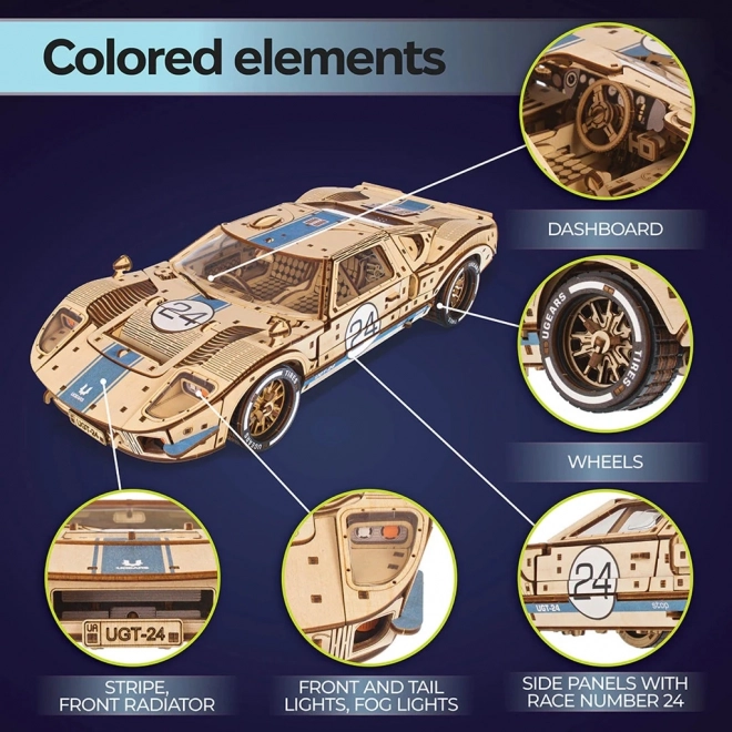 Ugears 3D drewniane mechaniczne puzzle Endurance Racer