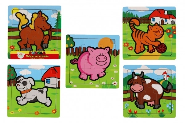 Mini puzzle Moje pierwsze zwierzątka - 9 elementów