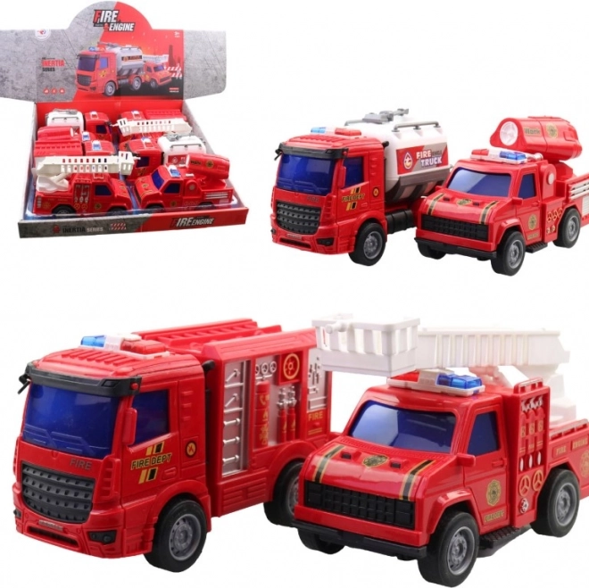 Strażackie samochody dla dzieci 15,5 cm 8 szt.