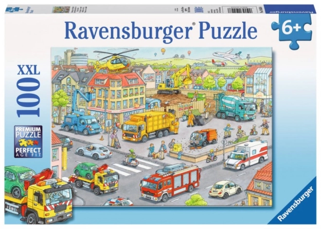 Ravensburger puzzle pojazdy w mieście 100 elementów