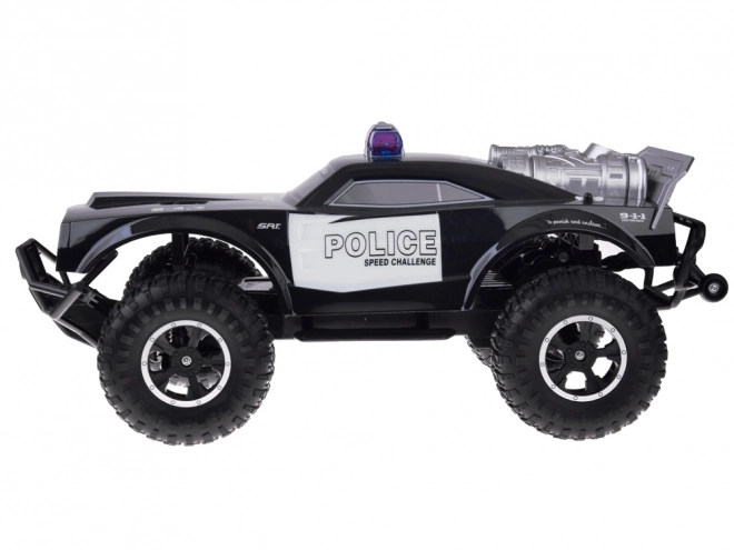 Du7cy zdalnie sterowany monster truck POLICE owietlenie na zdalne sterowanie RC0626