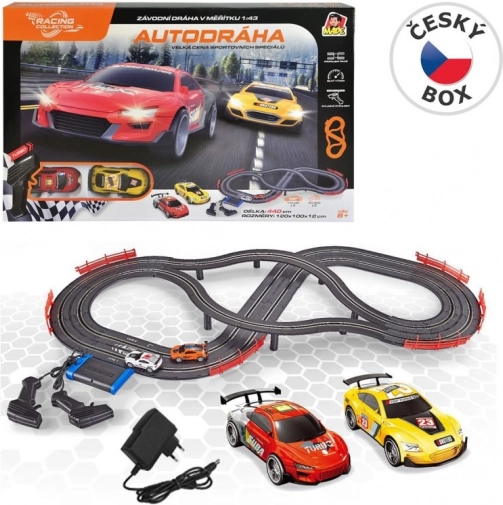 tor wyścigowy Racing Collection z 2 autami i kontrolerami, długość trasy 440 cm