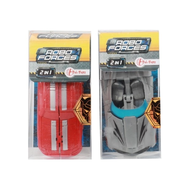 Transformer auto/robot plastik 10 cm mix kolorów w plastikowym pudełku 5x10,5 cm