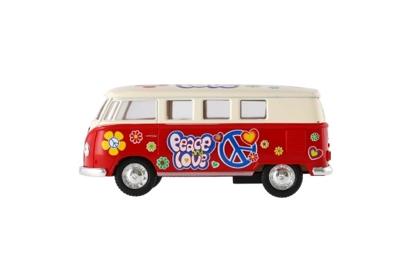 Autobus Kinsmart VW Klasyczny metal/plastik 13cm na napęd wsteczny