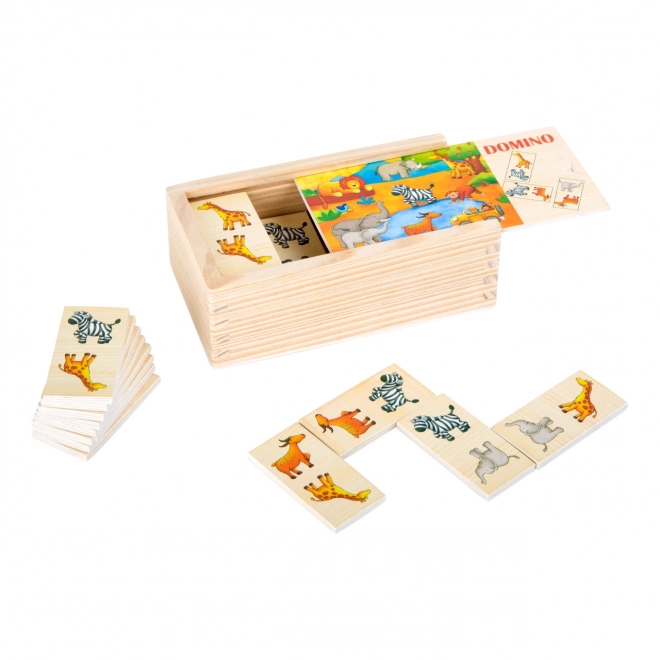 Small Foot Drewniane domino Safari