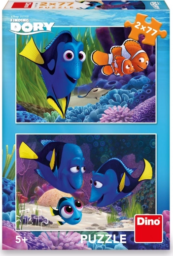 Puzzle Dino Gdzie jest Dory 2×77 elementów