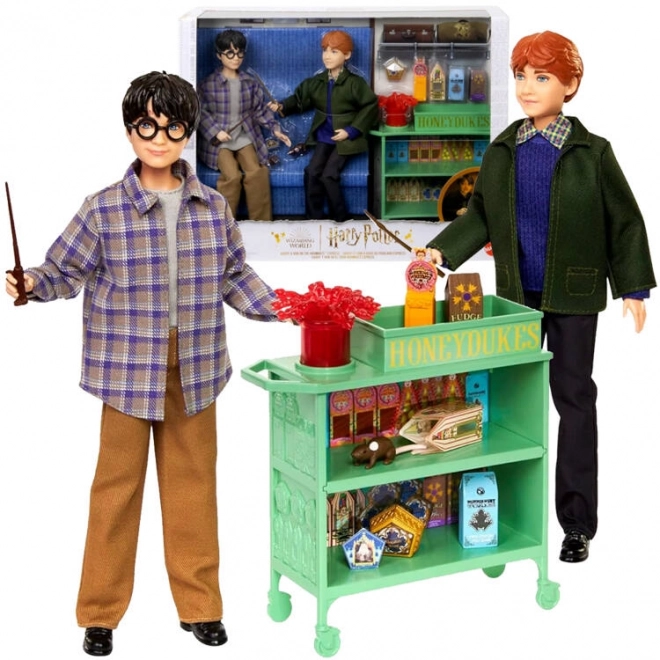 Harry Potter i Ron Weasley w pociągu Hogwart - zestaw lalek