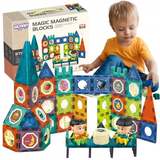 Magnetyczne klocki Woopie zamek 98 szt.