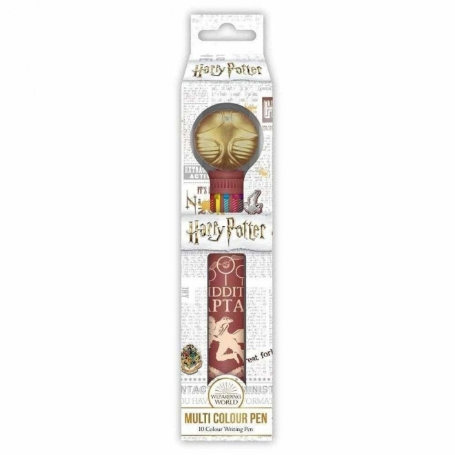 Kolorowy długopis Harry Potter Złoty Znicz