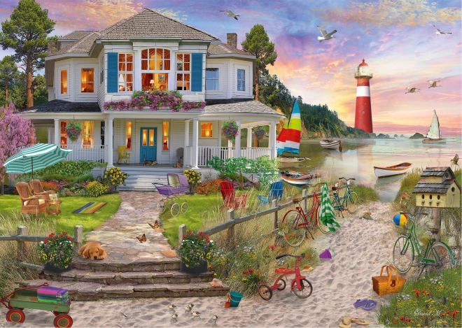 Puzzle Dom na plaży 1000 elementów