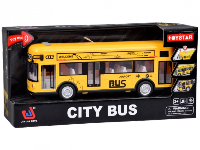 Żółty autobus party dźwięki otwierania drzwi światła muzyka ZA5222
