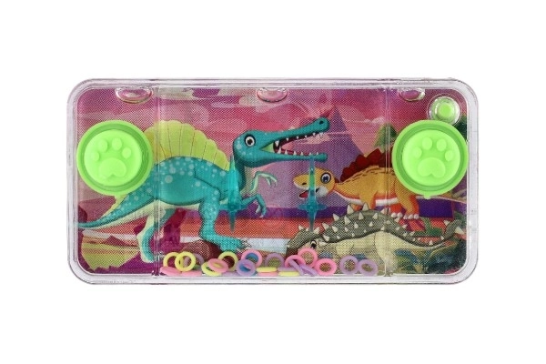 Wodna gra łamigłówka 11x6cm plastik dinozaur 4 rodzaje 24 szt. w pudełku